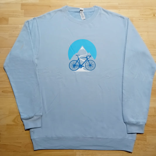 Sweat-shirt Mountain Bike Bleu crémeux