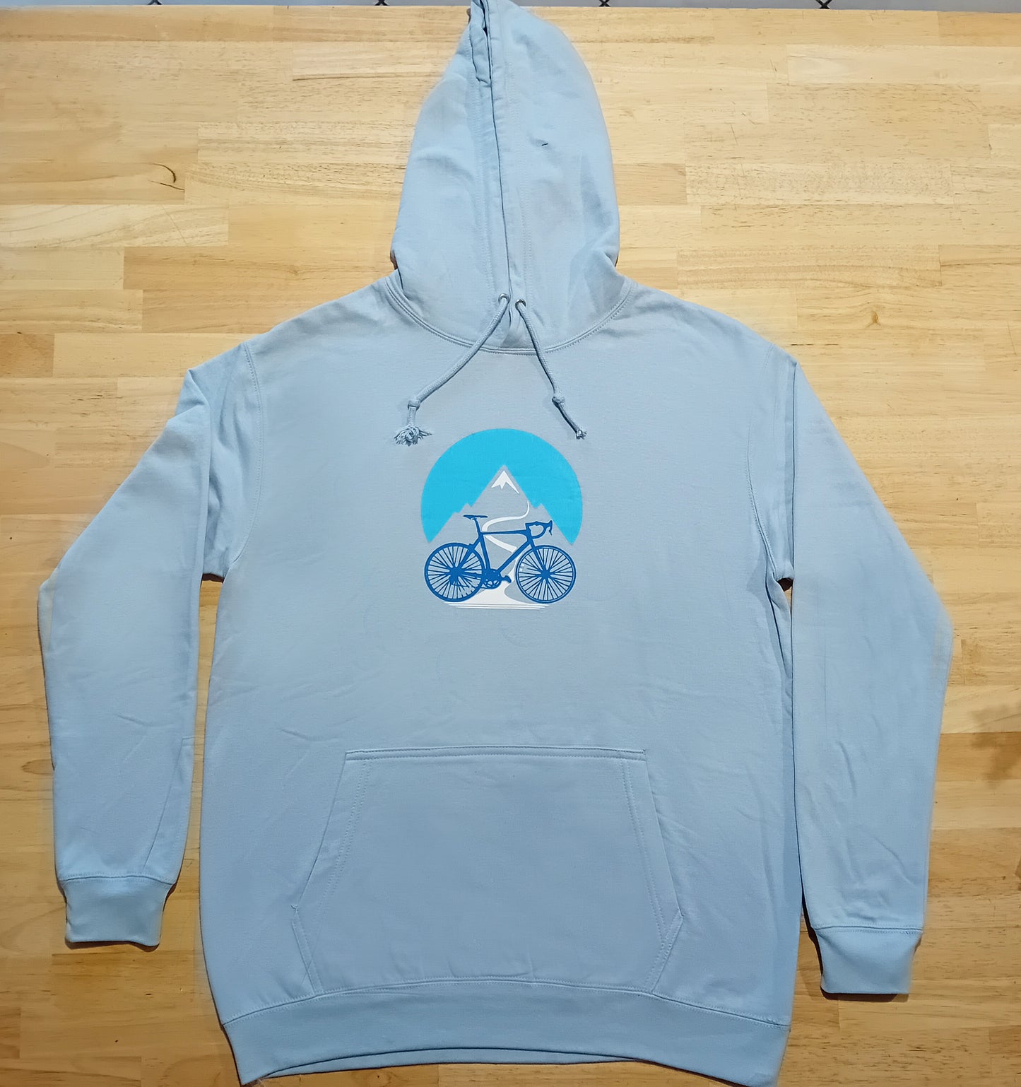 Sweat Capuche Mountain bike Bleu crémeux