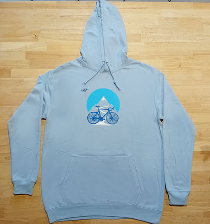 Sweat Capuche Mountain bike Bleu crémeux