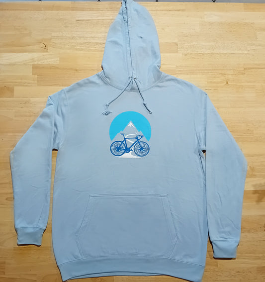 Sweat Capuche Mountain bike Bleu crémeux