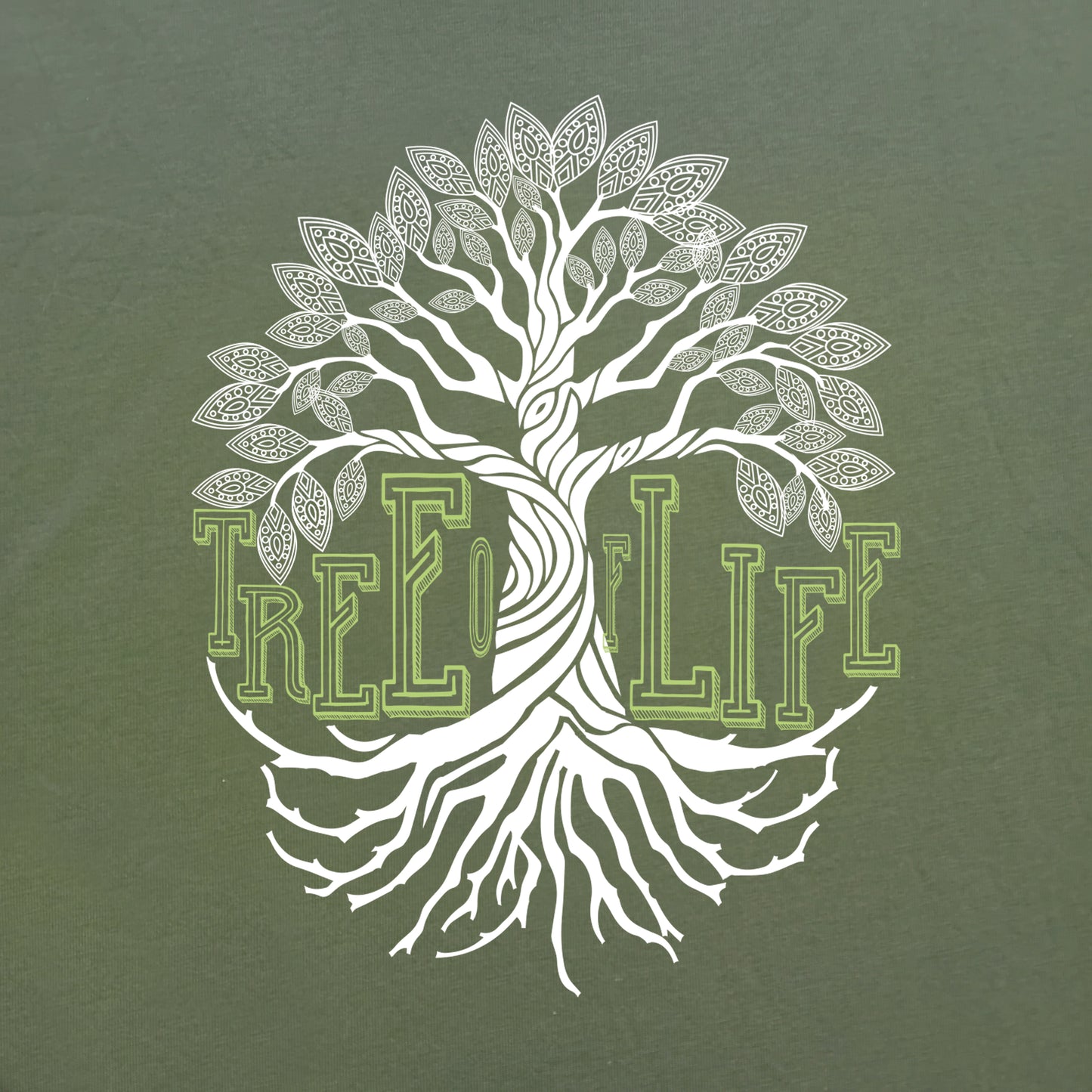 Tee-shirt Tree of Life Kaki